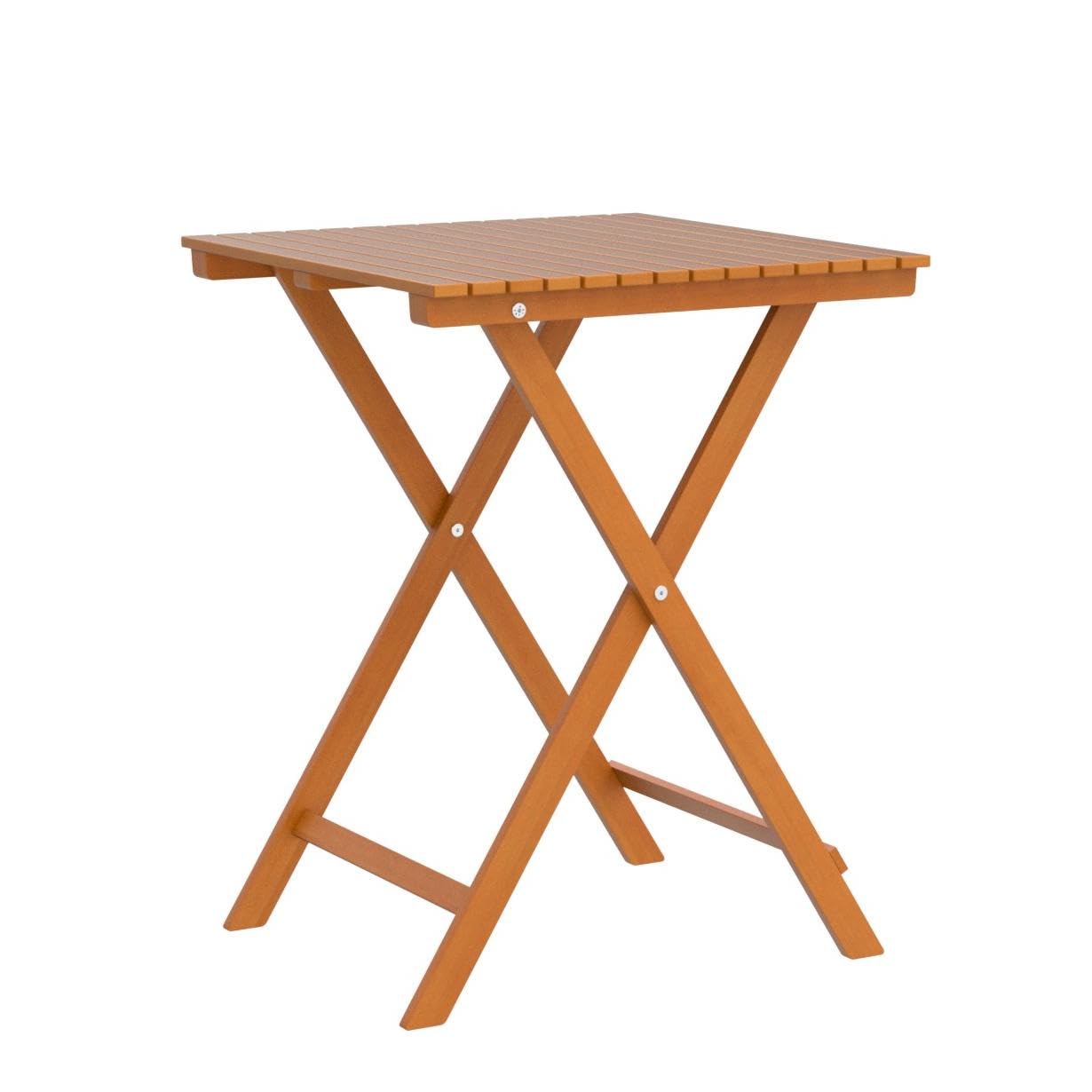 Spetebo Tavolo da balcone in legno di acacia – 72 x 55 x 55 cm – Tavolo pieghevole da giardino