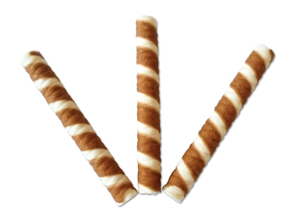 PZ 250 CIALDA BICOLORE A FORMA DI CANNOLO PER GELATO E DOLCI CIALDE WAFER ICE CREAM DECORAZIONE A SIGARETTA PER FRAPPE' YOGURT MILKSHAKE PER GELATI E DOLCI