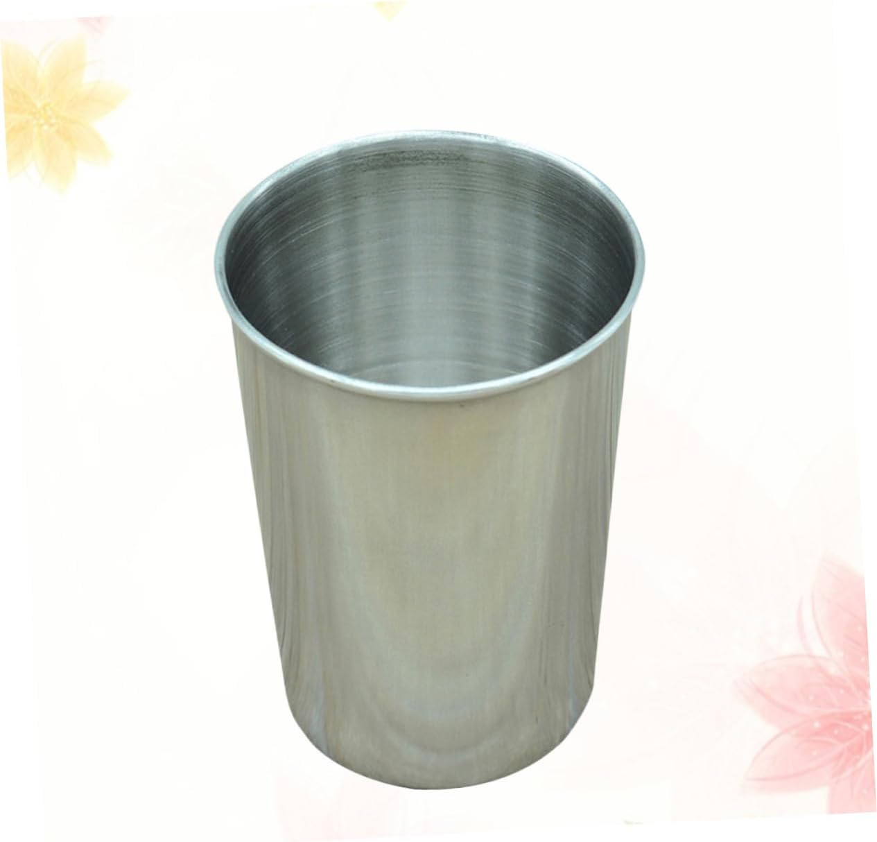 ABOOFAN 2pcs Stainless Steel Tumbler Cup Sleek Bathroom Drinking Glasses for Water Juice and More Silver for Home and Travel
