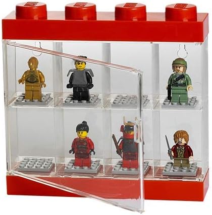 LEGO Red Mini Figia Display Case / 8 Bright, Small : Everything Else