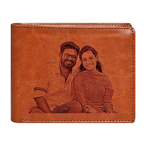 GFTBX Men's Vegan Leather Personalized Engraved Photo - Best Wall...