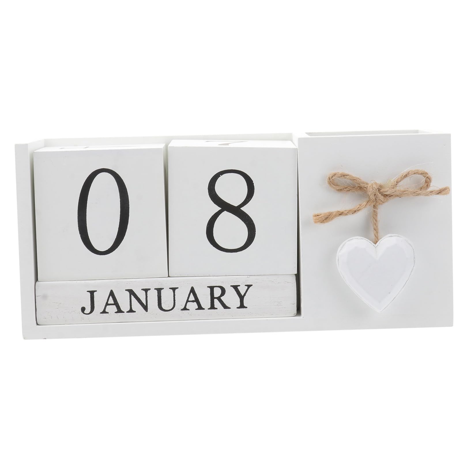 Calendrier de bureau bois multifonctionnel avec porte-stylo compact Mikikit
