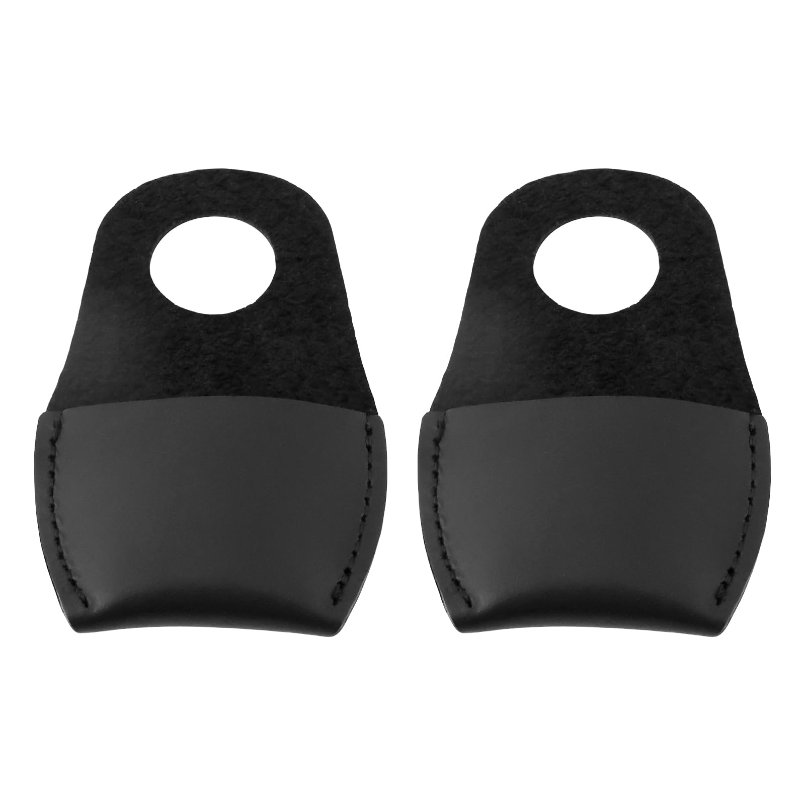 Briny River 2PCS Leather Thumb Guard 80x52mm Woodworking Carving Tool Thumb Protector Finger Thimble Guards Tools for Handmade Carpenter Carving Black