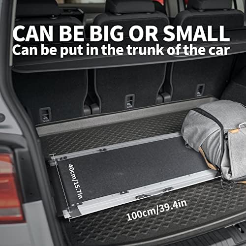 ALL FOR PAWS Deluxe Telescoping Dog Car Ramp Portable Lightweight Pet Travel Car Ramp,Durable Aluminium Frame Supports Up to 180 kg, Non-Slip Design for Cars, Trucks and SUVs
