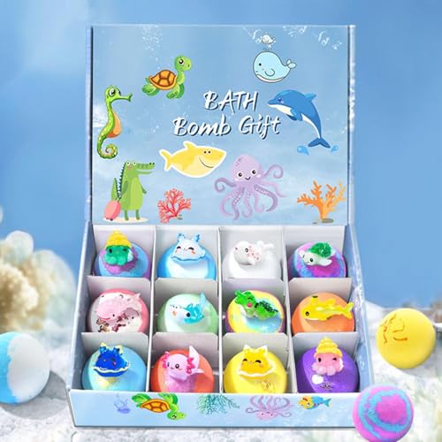 Bombes de bain pour kids pour laver les enfants en s'amusant avec des jouets d'animaux marins
