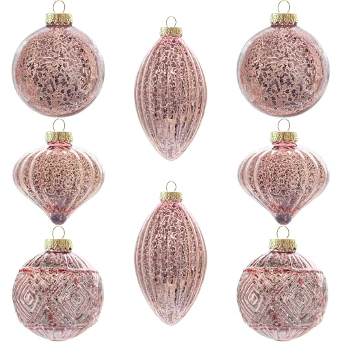 KI Store Boule de noël en Verre (Rosa 8)