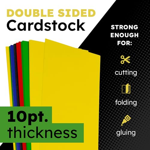 Image of Hygloss Medium Colored Poster Board 11x14-100 Assorted Standard Color Bulk Pack - Red, Yellow, Green, Blue, Black - 10 Pt. Thickness Poster Board Paper, Posterboard Multipack 11 inch x 14 inch