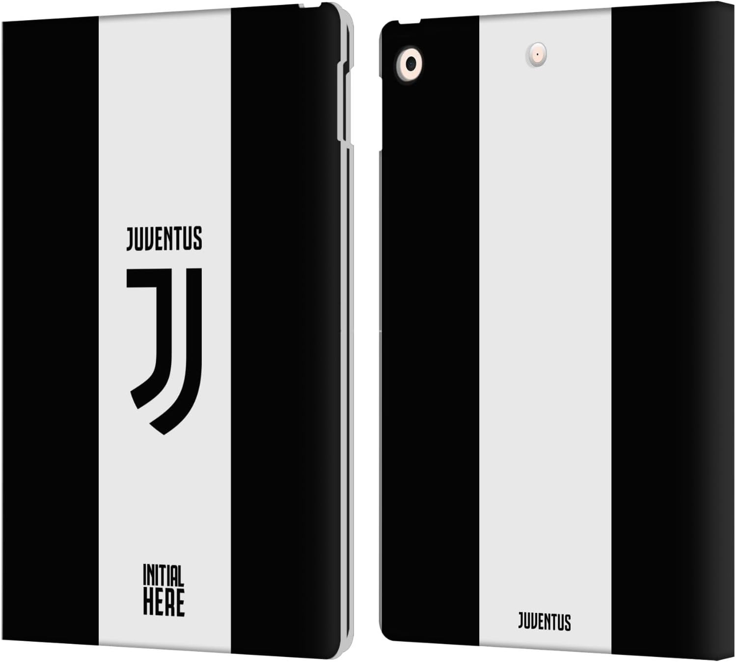 Head Case Designs Officially Licensed Custom Customized Personalized Juventus Football Club Bold Stripe Graphics Leather Wallet Case Compatible with Apple iPad 10.2 2019/2020/2021