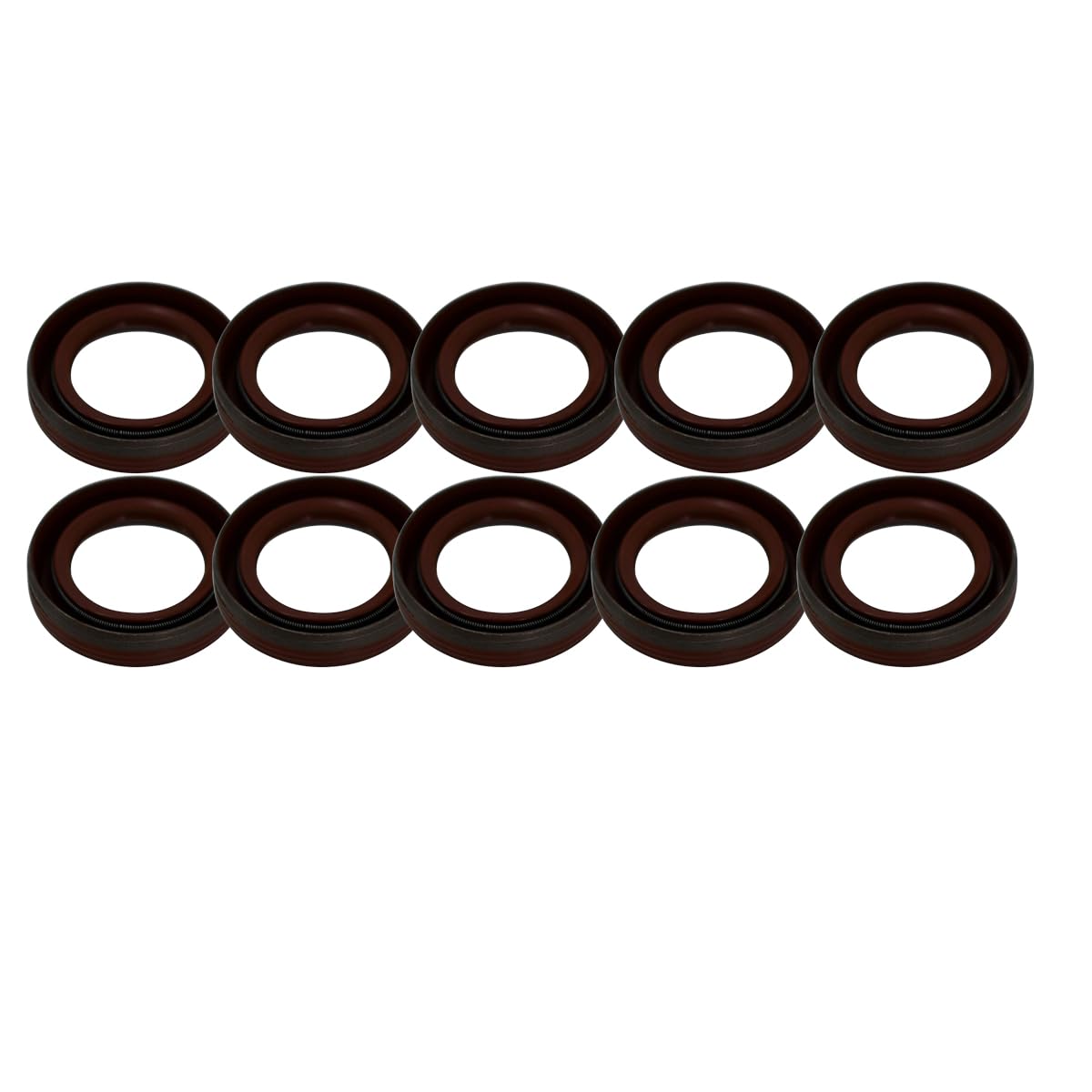 10Pcs Diesel Fuel Oil Seal 20 * 30 * 7 F 20 * 30 * 7.3 Injection Repair Kit Assembly Shaft Seals 20x30x7mm Compatible with Cummins Engine