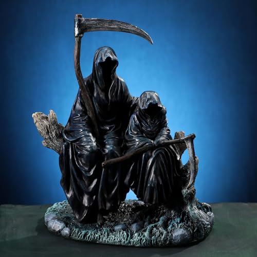 Escultura de Reaper de Resina Pintada a Mano 7.5 pulg miniatura 4