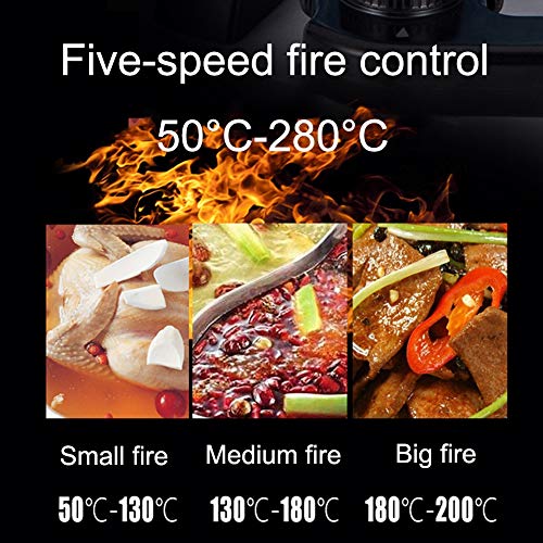 image for JIDI Large Electric Wok with Lid Non Stick, Vacuum Lid, 32cm Electric 