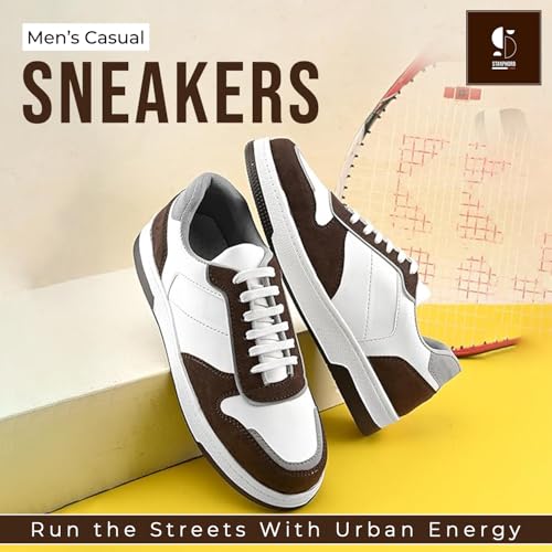 Image of STANPHORD Mens Rapidcore Sneakers Colourblocked Mid Top Lace Up Sports Casual Shoes | Comfortable & Lightweight Stylish Outdoor Shoes for Party, Daily & Occasion Wear | Smart & Trendy Shoe