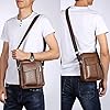 Mens Shoulder Bag PU Leather Messenger Bag Multi Pocket Business Crossbody Pack Satchel Side Bag Casual Handbag for Men Working Shopping School Daily Use #1