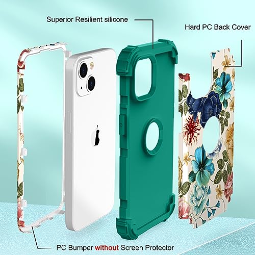 Coque iPhone 15 Plus silicone fleurs antichoc pour préserver votre précieux smartphone - 4