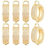 18K vergoldete Bügelverschlüsse:Eispickel-Klemmbügel sind aus hochwertigem, 18 Karat vergoldetem Messing gefertigt, nach längerem Gebrauch hell bleiben, Zirkonia funkeln wie echte Diamanten und reflektieren Regenbogenglanz im Sonnenschein