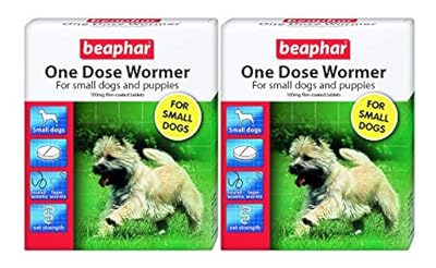 (2 Pack) Beaphar - One Dose Wormer for Small Dogs & Puppies 3 Tabs