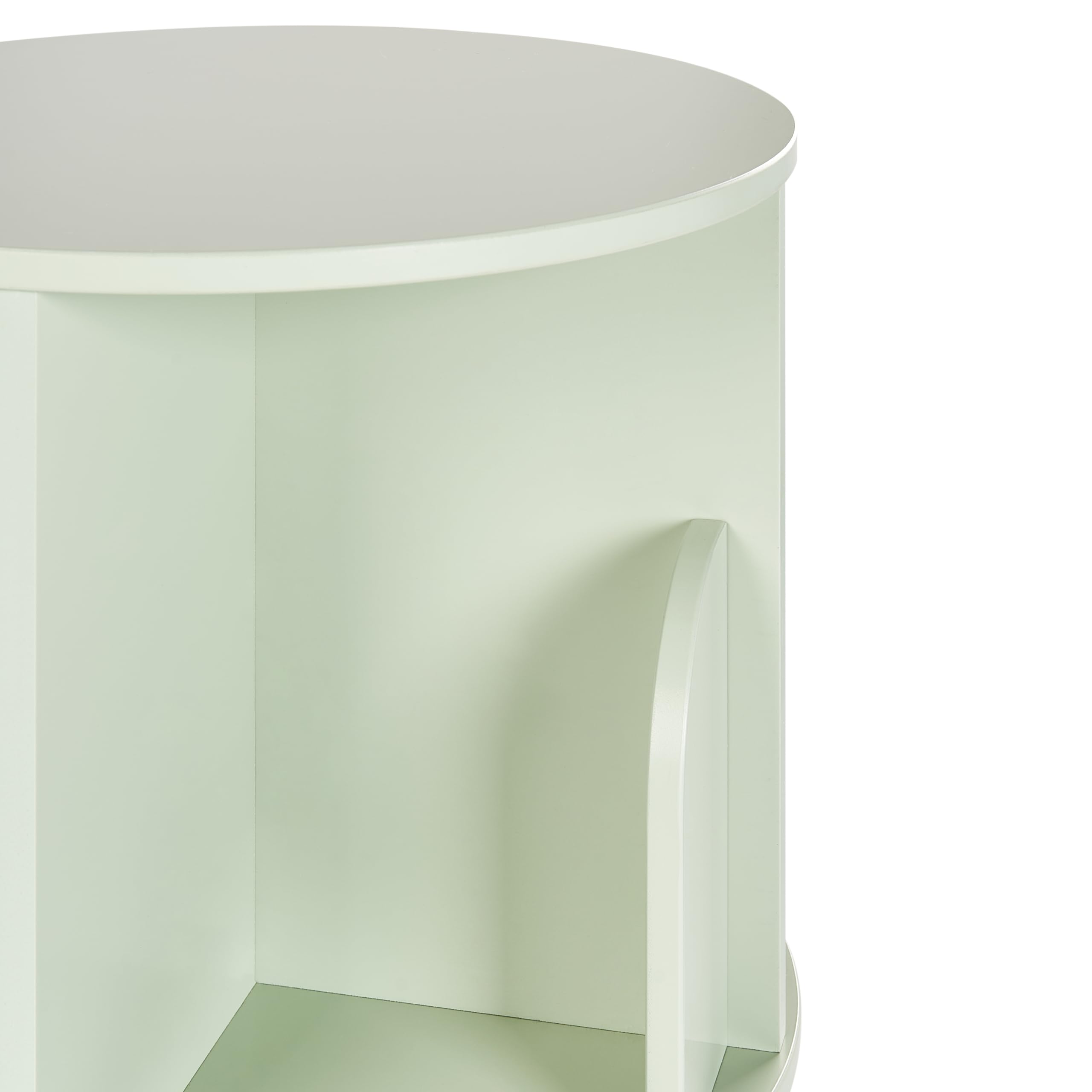Beliani Bibliothèque Rotative à 3 Niveaux en MDF en Forme de Lapin Chambre Enfant Vert Clair Caney