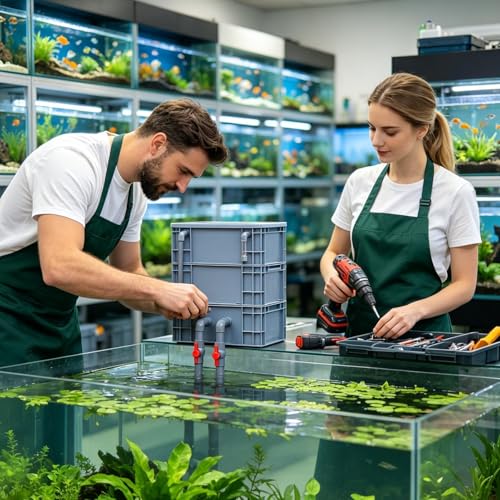 Filtre à eau d'aquarium avec pompe de filtration et kit de purification à 3 niveaux - 4