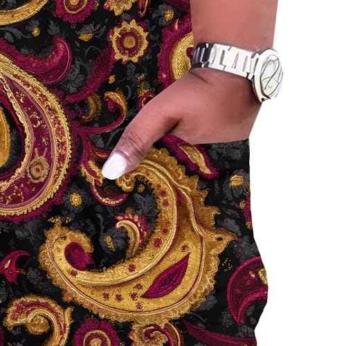 Image of Womens African Dresses Sexy Casual T-Shirt Dresses Long Sleeve Oversized Baggy Summer Sundress