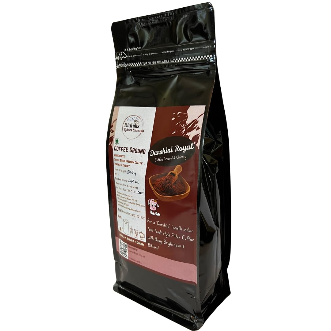 Bluhills Darshini Royal - a south indian Darshini style blend of Coffee & Chicory (1pack, 500g)-image-40