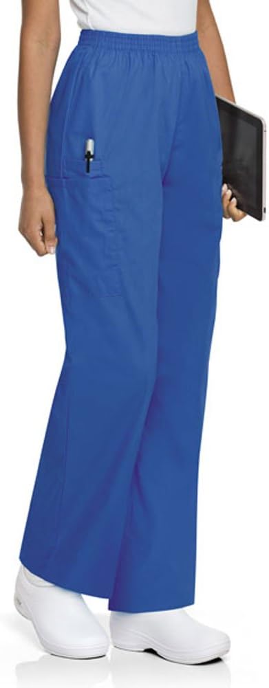 Landau 'Women's Cargo Pant' Scrub Bottoms Nautical Large Petite