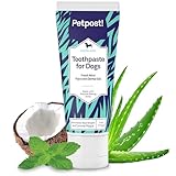 Petpost | Toothpaste for Dogs - Coconut Oil and Baking Soda Based Dental Gel That Naturally Eliminates Bad Breath - Dirt, Gunk, and Tooth Buildup Gone - Mint Flavor 113 g