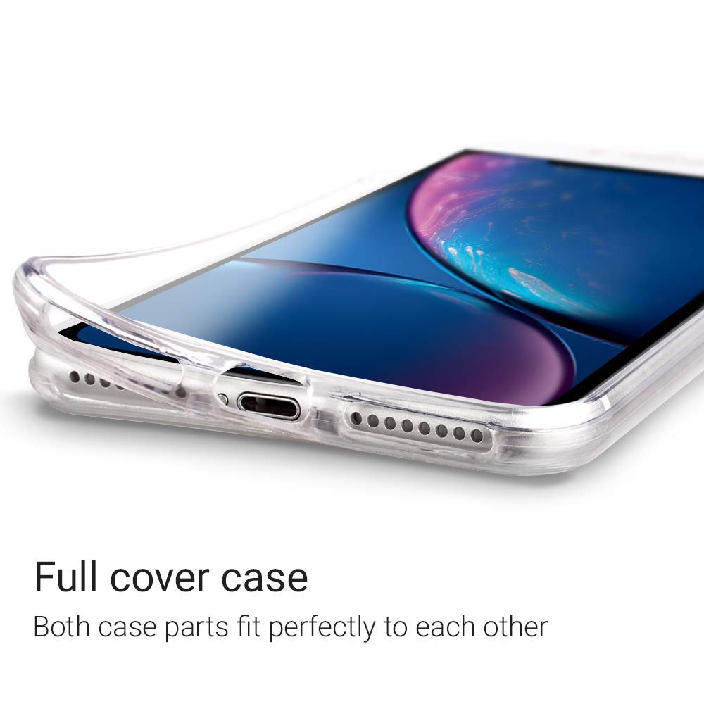 COPHONE Cover 360° Per IPhone XR – Trasparente, Ibrida (anteriore Morbida + Posteriore Rigida), Antiurto E Sottile - 4