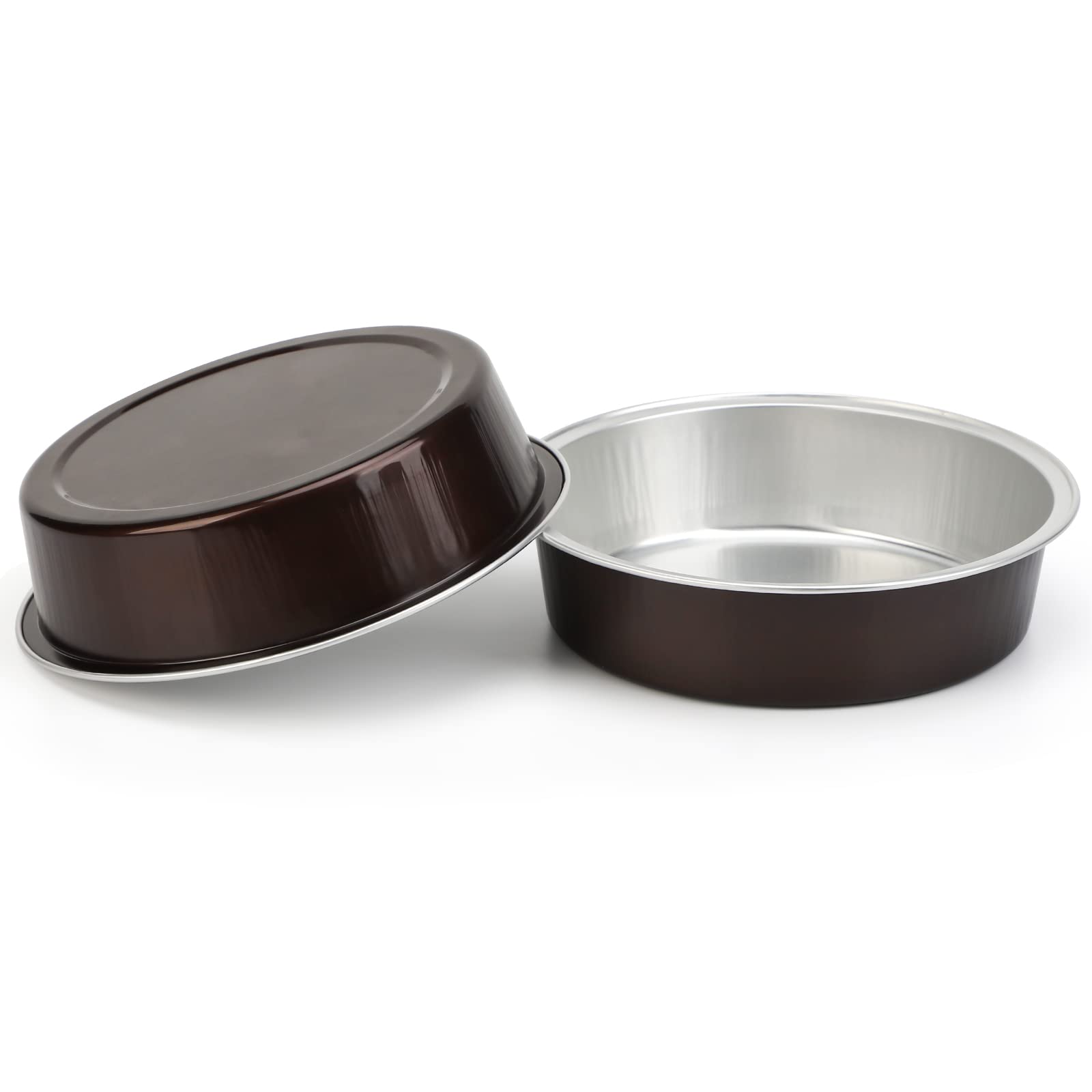 Lot De 100 Ramequins En Aluminium Jetables - 10,2 Cm, 215 Ml, Sans Couvercle - Parfait Pour Cupcakes, Desserts Individuels, Fêtes - Noir Et Doré