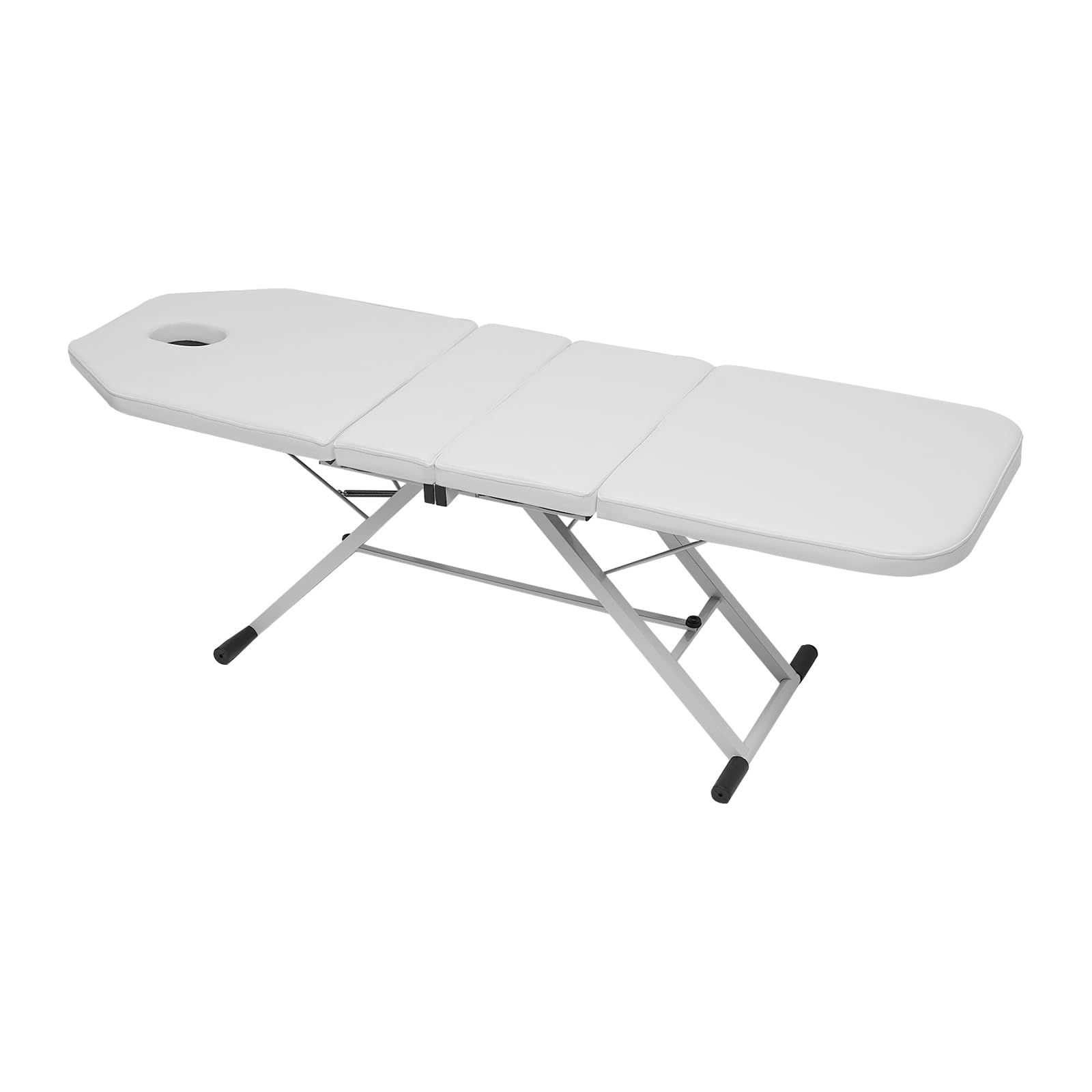 Camilla de masaje, mesa de masaje, banco de masaje, portátil, plegable, PVC, ropa de cama, tratamiento terapéutico, 71 pulgadas, blanco