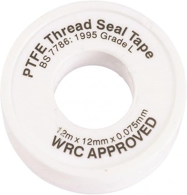 All Trade Direct 1 X Ptfe White Thread Seal Tape 12Mx12Mm Teflon Plumber Plumbing Joint Water Oil