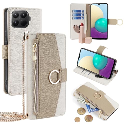 For Xiaomi 15T Pro �P�[�X �蒠�^ �V�����_�[ For�V���I�~15t�v�� ���z�^ �J�o�[ ���|�� �΂߂��� ���ϋ��t�� ���� ������� �����O�X�g���b�v �W�b�p�[���K���� �J�[�h���[ ���u�� �㎿�Ȏ�G�� �ω���C�� �������U�[ �h�w�� 