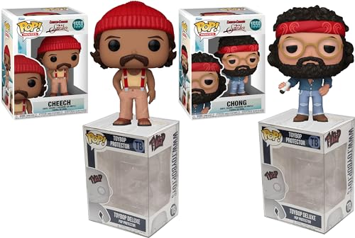 Funko Pop Cheech & Chong Up in Smoke + Protector: Pop! Movies Vinyl Figure (Gift Set Bundled with ToyBop Brand Box Protector Collector Case) (Up in Smoke Set of 2)