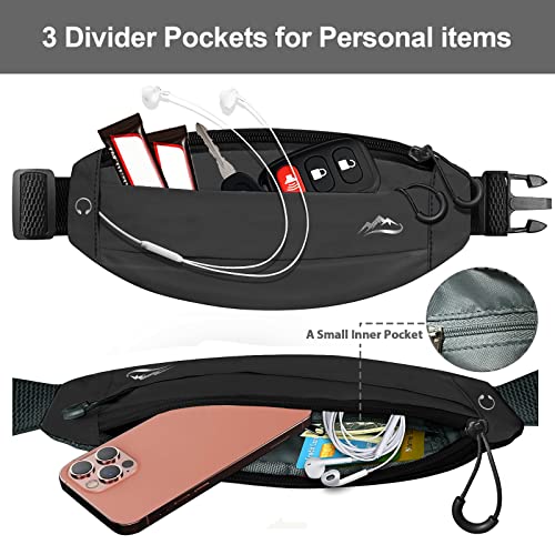 Uptard Running Belt, Running Fanny Pack Women, Whole Bag Reflective, Running Belt For Men, Running Fanny Pack, Runners Belt, Phone Holder For Running, Running Belt For Women, Running Waist Belt(Black) #TOP3