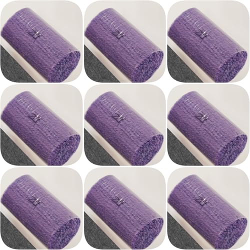 Image of Yglnden 10 Bundles Latch Hook Kit Colorful Yarn Bundles Cut Rug DIY Latch Hook Yarn for Handmake Craft Sewing Knitting for Adults (10 Bundles# Purple A)