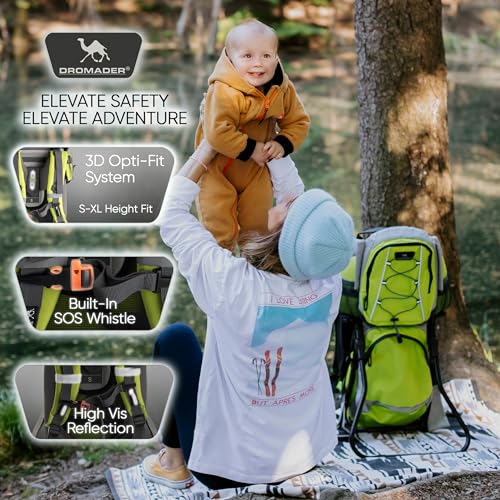 Baby-Carrier-Backpack-Baby-Carrier-12-Months-Plus-Comfortable-for-Parents-Practical-Pockets-Thermal-Pocket-Toddler-Back-Carrier-with-Rain-Cover-Sun-Canopy-Shield-Green