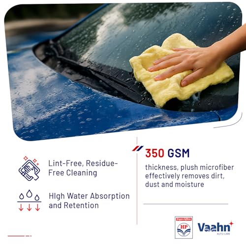 Image of Vaahn HP Microfiber Cloth | Ultra Absorbent, Lint-Free Car Cleaning & Drying Towel | High-Density, Reusable & Eco-Friendly (50x50 - Pack of 1)