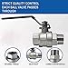 1 Inch 316 Stainless Steel Ball Valve, 2-Piece Full Port 1000 WOG NPT Female x Male Threaded, High Pressure Shut Off Valve for Water Oil Gas Steam Marine -40°F to 450°F, Industrial Plumbing 2-Pack