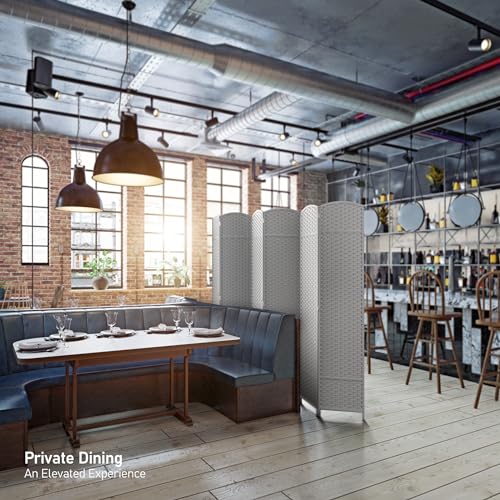 Sorbus 6 Panel Room Divider 6 ft. Tall - Privacy Screen, Extra Wide Double Hinged Panels, Mesh Hand-Woven Design, Partition Room Dividers and Folding Privacy Screens, Wall Divider for Room Separation