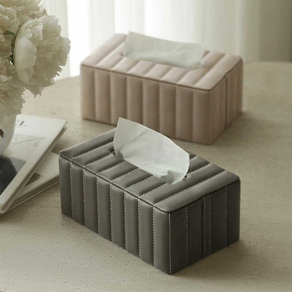 Tovaglioli fazzoletti di alta qualità Scatola for soggiorno Scatola for decorazione camera da letto(Gray)