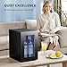Antarctic Star 0.6Cu. Ft. Freestanding Counter-top Wine Cellar Mini Fridge, 4-Bottle Red Wine Beverage Refrigerator, Quiet, Portable, LED Light and Display, 40-61 ℉, Black