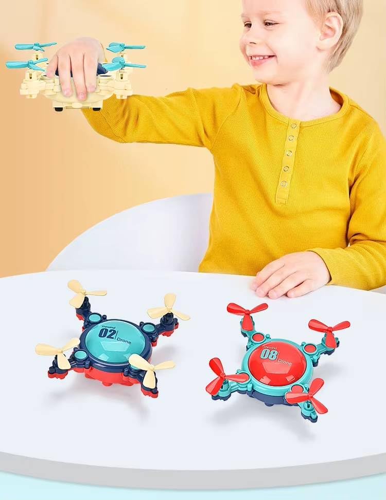 Image of SHAKTISM Toy Drone Stunt Car with Moving Fans, Inertial Friction Power Vehicle, Interactive Kids Toy, Random Colour - 1Pc