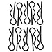 Axial AXA1059 Body Clip (10-Piece), 6mm, Black