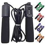 Durable Einstellbare Automatische Zählung Springseil Fitness-Aerobic-Übung Werkzeug Skipping Ropes-Geeignet Für Erwachsene Männer Und Frauen Fitness,Schwarz