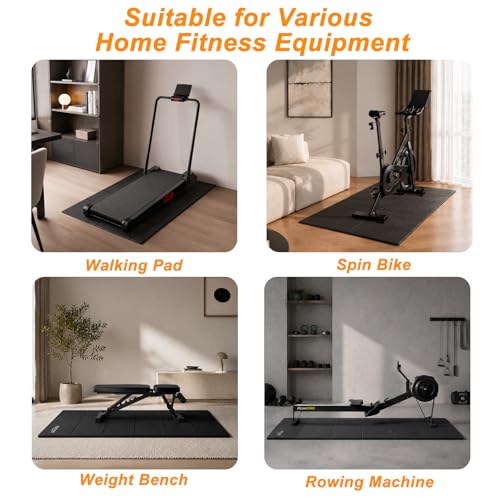 Tapis pour tapis de course pliable antidérapant et insonorisant - 6
