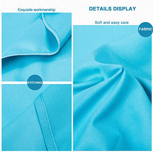 FLXXIE Microfiber Pillow Cases Standard Size, Soft Pillowcases with Envelope Closure, Wrinkle, Stain Resistant Pillow Covers, 20x26, Blue