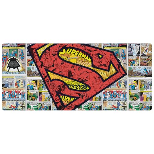Tapis de souris de bureau XL Superman DC Comics pour espace informatique PC