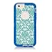 iPhone 6 Case, SGM Dual Layer Protection High Impact Hybrid Armor Case For iPhone 6 (Compatible With All iPhone 6 4.7" Models) (Turquoise + White (Vintage))