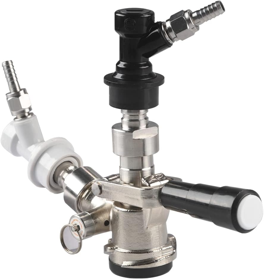 Sankey Kegerator D Type Keg Coupler D Keg Tap Dispenser with Keg Coupler Adapter Ball Lock Conversion Kit Ball Lock Disconnect Set For Beer Keg Kegging by LUCKEG