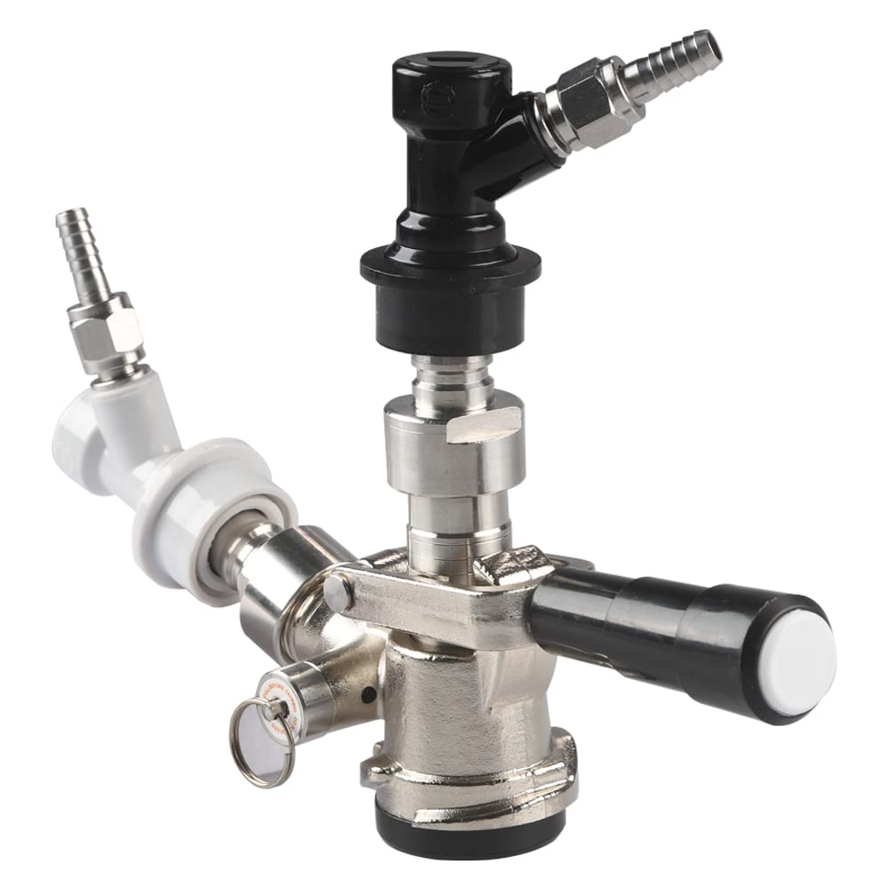 Sankey Kegerator - Acoplador de barril tipo D, dispensador de grifo de barril con adaptador de acoplador de barril, kit de conversión de bloqueo de bola para barriles de cerveza por LUCKEG