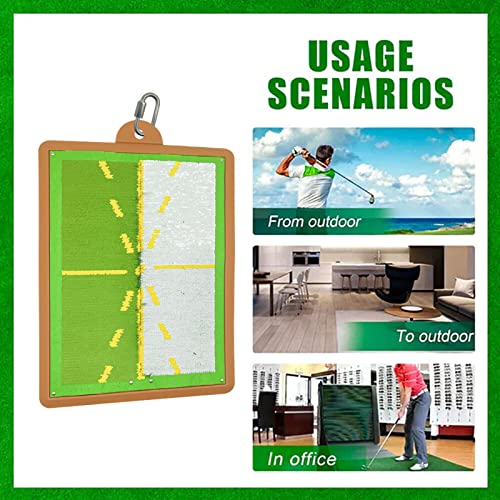 Golf Training Mat For Swing Detection, Path Feedback Golf Practice Mats, Advanced Golf Hitting Mat For Indoor/Outdoor, Golf Training Aid Equipment Outdoor Indoor Golf Gifts For Men Women(Rubber) #TOP5